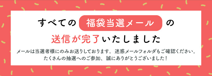 福袋当選メール送信完了
