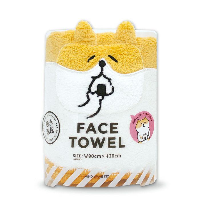 carariシリーズ フェイスタオル 94832 ごろごろにゃんすけ ハチ