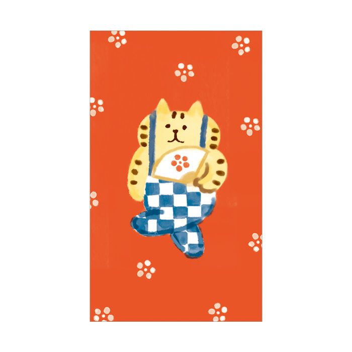 ロフト】ポチ袋 L01376 ごろごろにゃんすけ おうぎ | マインド