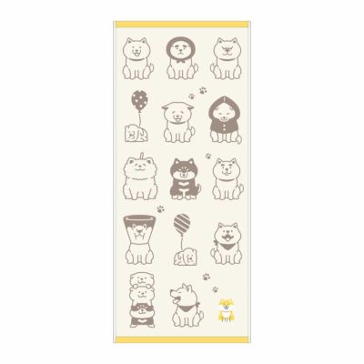 しばんばん フェイスタオル 95239 みんなおすわり | マインドウェイブ