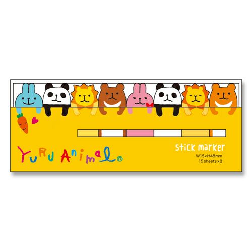 MW 付箋紙 スティックマーカー 36234 ゆるあにまる1 | マインド