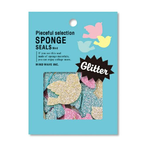 ピースフルセレクション スポンジシール 78497 ラメバード | マインド