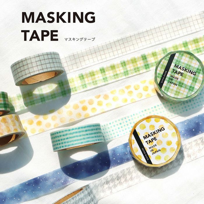 Mind Wave Washi Tape - Green Check (1.5cm)