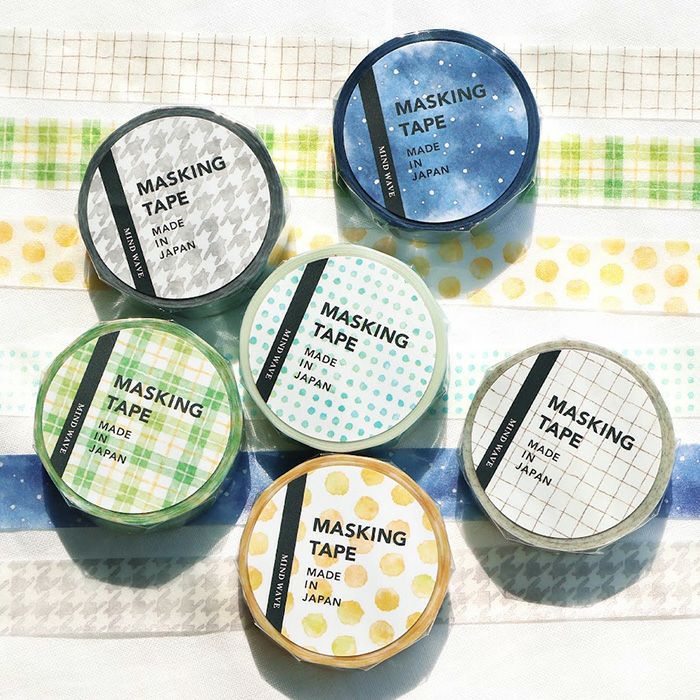 Mind Wave Washi Tape - Green Check (1.5cm)