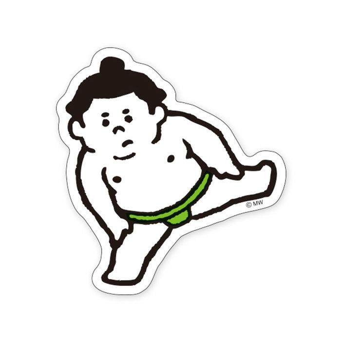 MWステッカー セレクション おすもうさんズ 四股 | マインド