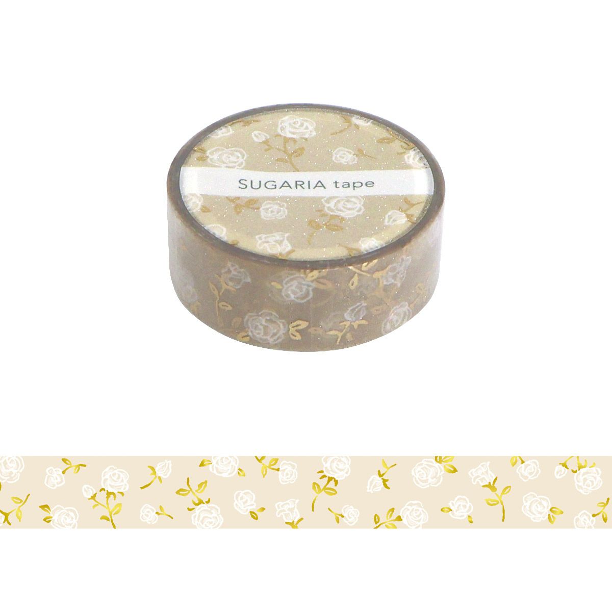 Mind Wave SUGARIA Washi Tape - Beige Flower (1.5cm)