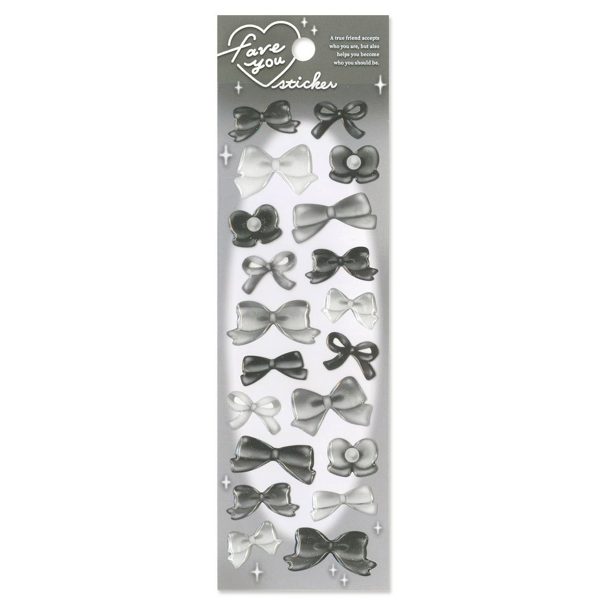 フェイブユーステッカー リボン ブラック | マインドウェイブ