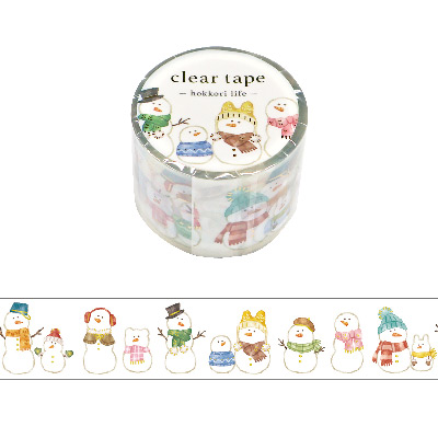 クリアテープ 箔押し 30mm幅 hokkori life ユキダルマ | マインド