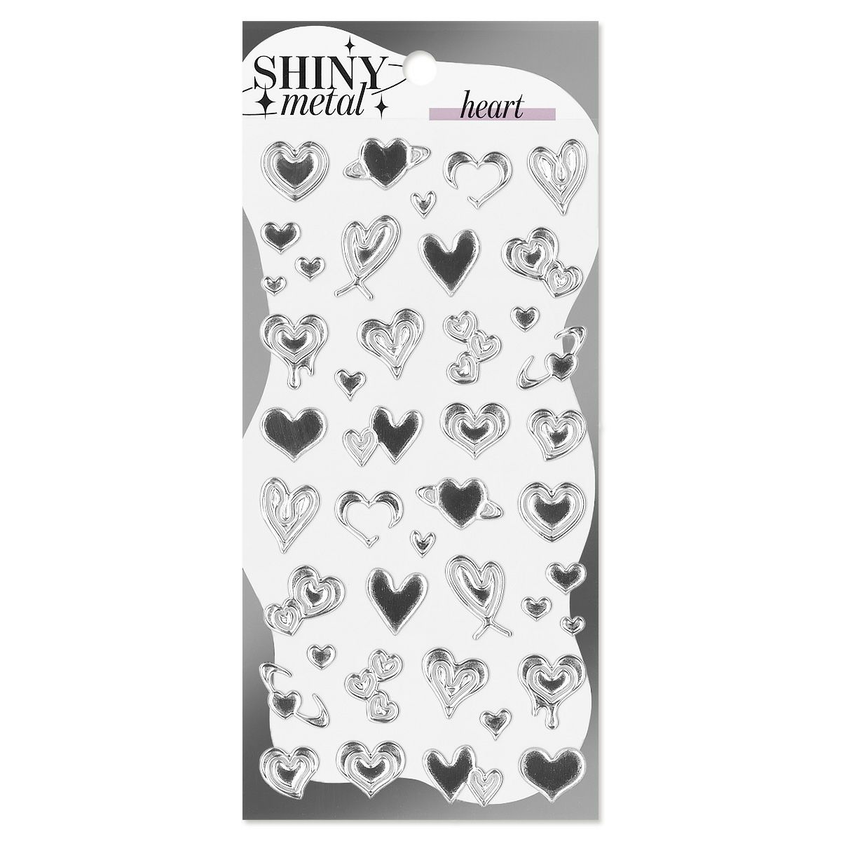 シャイニーメタルステッカー heart | マインドウェイブオンラインストア