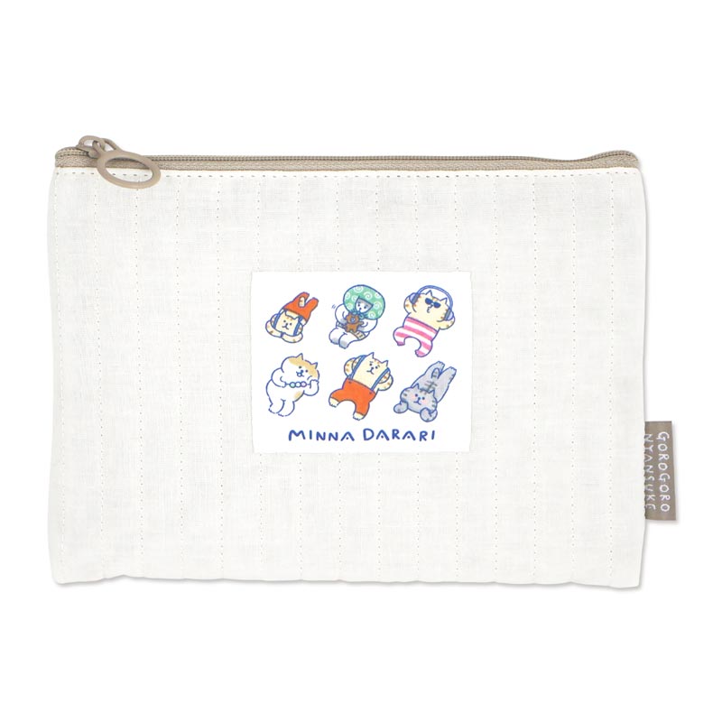 ごろごろにゃんすけ ポーチ だらりホワイト | マインドウェイブ