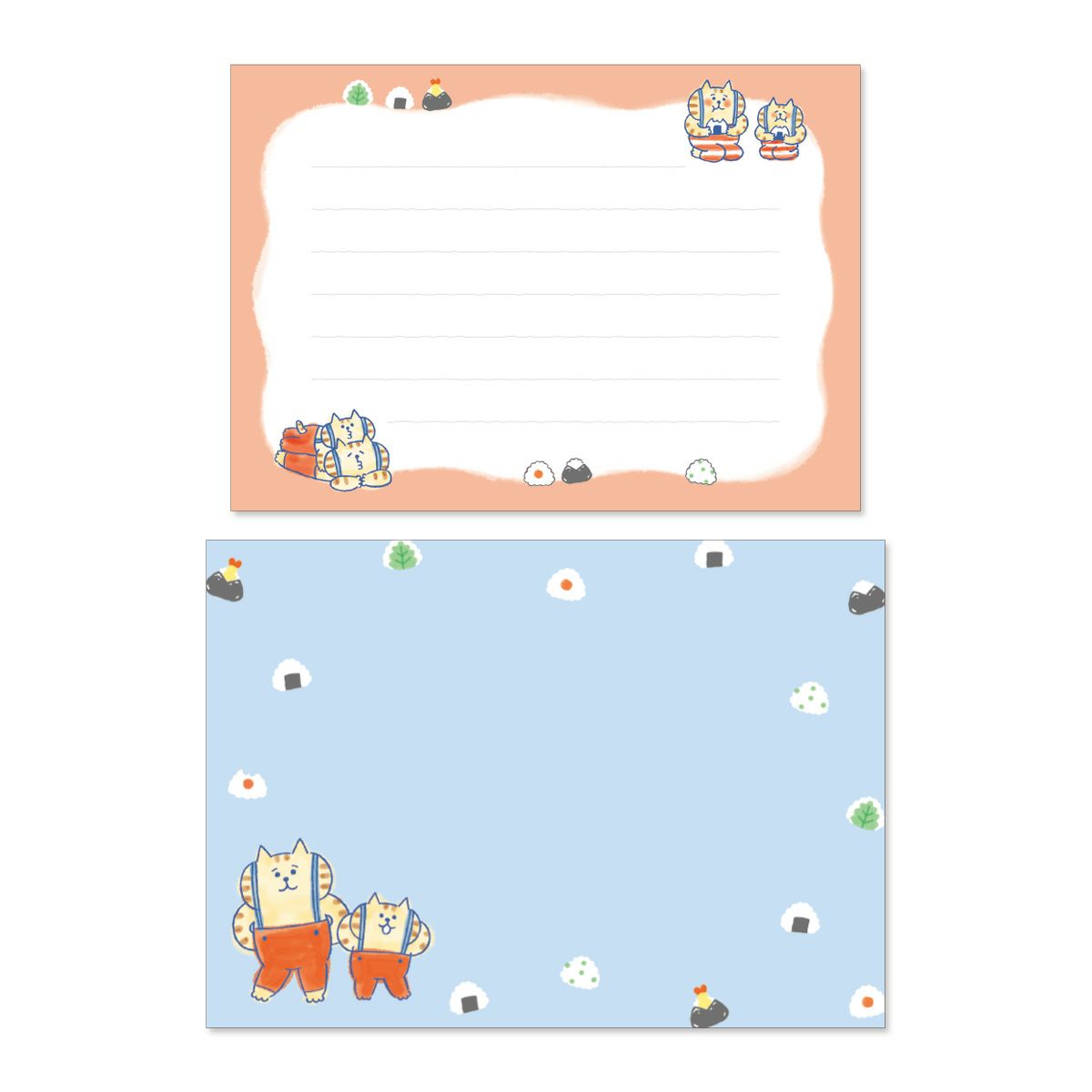 ごろごろにゃんすけ レターセット ミニ便箋 サスペブルー | マインド