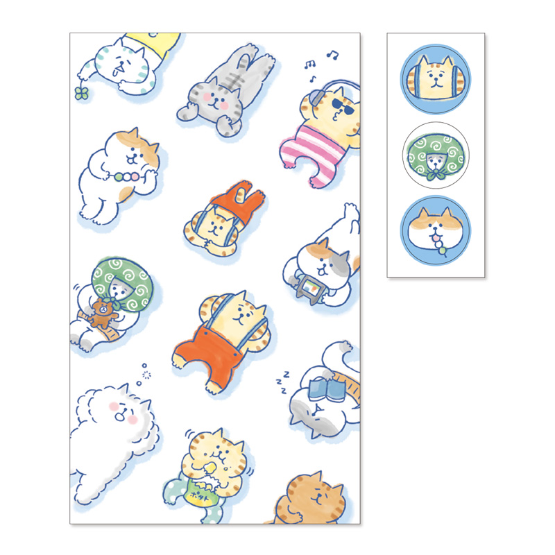 ごろごろにゃんすけ ポチ袋 だらりホワイト | マインドウェイブ