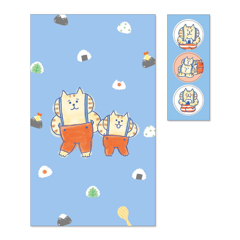 ごろごろにゃんすけ ポチ袋 サスペブルー | マインドウェイブ