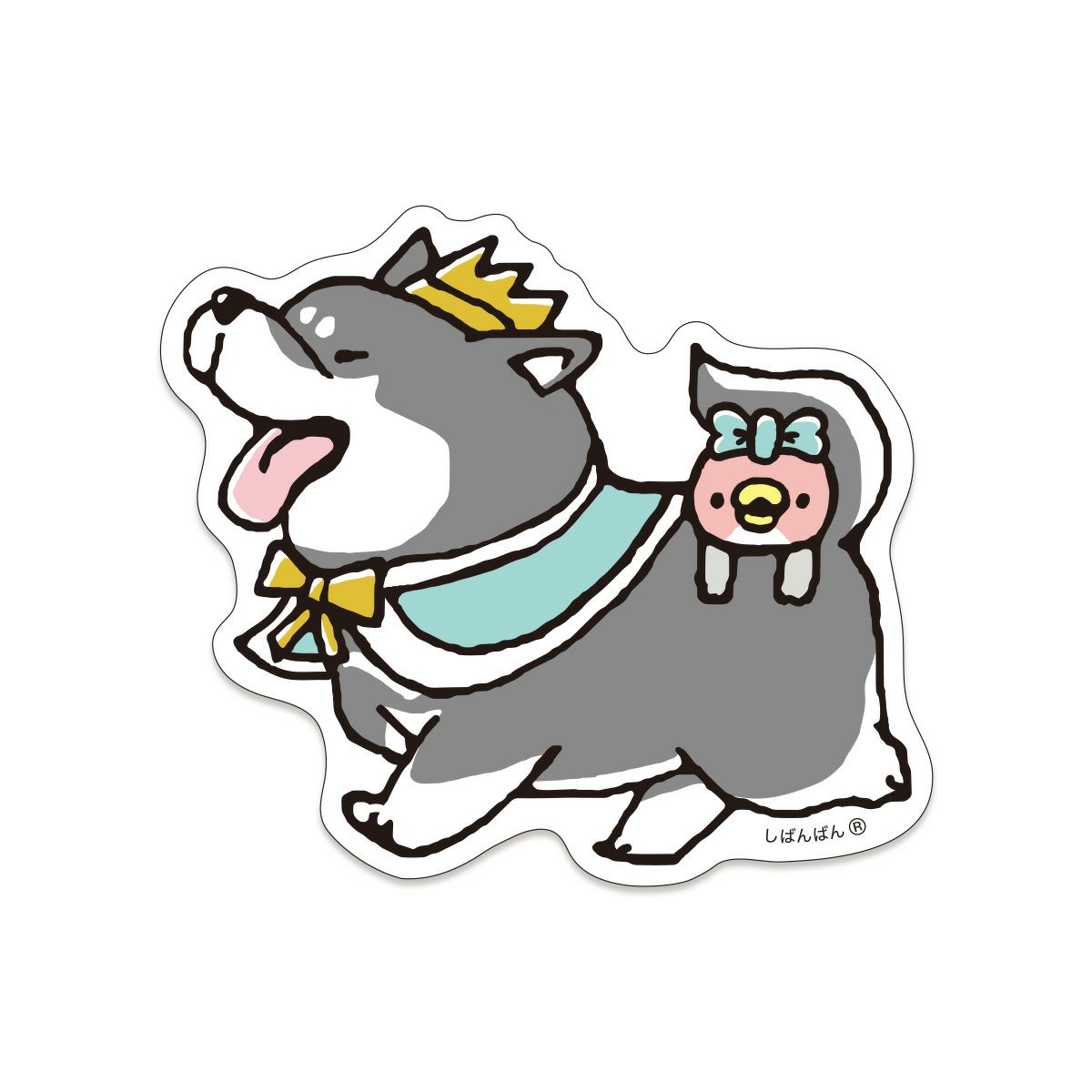 オンラインストア＆催事限定 しばんばん10周年 ステッカー くろし